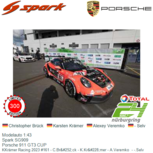Modelauto 1:43 | Spark SG909 | Porsche 911 GT3 CUP | KKrämer Racing 2023 #161 - C.Brück - K.Krämer - A.Veremko - -.Selv Modelauto 1:43 | Spark SG909 | Porsche 911 GT3 CUP | KKrämer Racing 2023 #161 - C.Brück - K.Krämer - A.Veremko - -.Selv