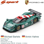 Modelauto 1:43 | Spark S5996 | Porsche 911 GT1-98 | Zakspeed Racing 1998 #6 - M.Bartels - A.Hahne Modelauto 1:43 | Spark S5996 | Porsche 911 GT1-98 | Zakspeed Racing 1998 #6 - M.Bartels - A.Hahne