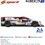 Modelauto 1:43 | Spark S8735 | Oreca 07 Gibson | Vector Sport Isotta Fraschini 2023 #10 - G.Aubry - R.Cullen - M.Kaiser Modelauto 1:43 | Spark S8735 | Oreca 07 Gibson | Vector Sport Isotta Fraschini 2023 #10 - G.Aubry - R.Cullen - M.Kaiser