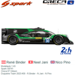 Modelauto 1:43 | Spark S8741 | Oreca 07 Gibson | Duqueine Team 2023 #30 - R.Binder - N.Jani - N.Pino Modelauto 1:43 | Spark S8741 | Oreca 07 Gibson | Duqueine Team 2023 #30 - R.Binder - N.Jani - N.Pino