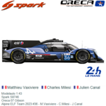 Modelauto 1:43 | Spark S8746 | Oreca 07 Gibson | Alpine ELF Team 2023 #36 - M.Vaxiviere - C.Milesi - J.Canal Modelauto 1:43 | Spark S8746 | Oreca 07 Gibson | Alpine ELF Team 2023 #36 - M.Vaxiviere - C.Milesi - J.Canal