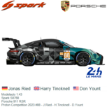 Modelauto 1:43 | Spark S8768 | Porsche 911 RSR | Proton Competition 2023 #88 - J.Ried - H.Tincknell - D.Yount Modelauto 1:43 | Spark S8768 | Porsche 911 RSR | Proton Competition 2023 #88 - J.Ried - H.Tincknell - D.Yount