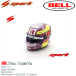 Helm 1:5 | Spark 5HF090 | Bell Helmet | Alfa Romeo F1 2023 #24 - Z.GuanYu Helm 1:5 | Spark 5HF090 | Bell Helmet | Alfa Romeo F1 2023 #24 - Z.GuanYu