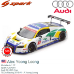 Modelauto 1:12 | Spark 12SA001 | Audi R8 LMS Cup | TEDA Racing 2016 #1 - A.Yoong Loong Modelauto 1:12 | Spark 12SA001 | Audi R8 LMS Cup | TEDA Racing 2016 #1 - A.Yoong Loong