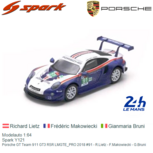 Modelauto 1:64 | Spark Y121 | Porsche GT Team 911 GT3 RSR LMGTE_PRO 2018 #91 - R.Lietz - F.Makowiecki - G.Bruni Modelauto 1:64 | Spark Y121 | Porsche GT Team 911 GT3 RSR LMGTE_PRO 2018 #91 - R.Lietz - F.Makowiecki - G.Bruni