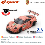 Modelauto 1:87 | Spark 87S143 | Porsche GT 9111 RSR LMGTE-PRO 2018 #92 - L.Vanthoor - M.Christensen - K.Estre Modelauto 1:87 | Spark 87S143 | Porsche GT 9111 RSR LMGTE-PRO 2018 #92 - L.Vanthoor - M.Christensen - K.Estre