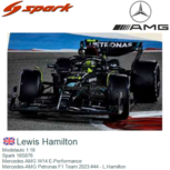Modelauto 1:18 | Spark 18S876 | Mercedes AMG W14 E-Performance | Mercedes-AMG Petronas F1 Team 2023 #44 - L.Hamilton Modelauto 1:18 | Spark 18S876 | Mercedes AMG W14 E-Performance | Mercedes-AMG Petronas F1 Team 2023 #44 - L.Hamilton