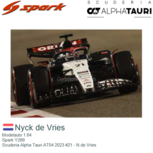 Modelauto 1:64 | Spark Y289 | Scuderia Alpha Tauri AT04 2023 #21 - N.de Vries Modelauto 1:64 | Spark Y289 | Scuderia Alpha Tauri AT04 2023 #21 - N.de Vries