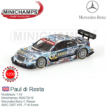 Modelauto 1:43 | Minichamps 400073519 | Mercedes Benz C Klasse | AMG 2007 #19 - P.di Resta Modelauto 1:43 | Minichamps 400073519 | Mercedes Benz C Klasse | AMG 2007 #19 - P.di Resta