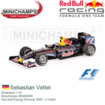 Modelauto 1:43 | Minichamps 400090085 | Red Bull Racing Showcar 2009 - S.Vettel Modelauto 1:43 | Minichamps 400090085 | Red Bull Racing Showcar 2009 - S.Vettel