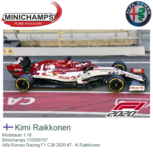 Modelauto 1:18 | Minichamps 110200107 | Alfa Romeo Racing F1 C39 2020 #7 - K.Raikkonen Modelauto 1:18 | Minichamps 110200107 | Alfa Romeo Racing F1 C39 2020 #7 - K.Raikkonen
