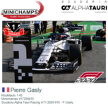Modelauto 1:43 | Minichamps 417200810 | Scuderia Alpha Tauri Racing AT1 2020 #10 - P.Gasly Modelauto 1:43 | Minichamps 417200810 | Scuderia Alpha Tauri Racing AT1 2020 #10 - P.Gasly