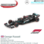 Modelauto 1:43 | Minichamps 410201663 | Mercedes AMG F1 W11 EQ Performance | Mercedes-AMG Petronas Formula One Team 2020 #63 - G.Russell Modelauto 1:43 | Minichamps 410201663 | Mercedes AMG F1 W11 EQ Performance | Mercedes-AMG Petronas Formula One Team 2020 #63 - G.Russell