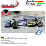 Modelauto 1:43 | Minichamps 517950501 | Benetton B195 Renault 1995 - M.Schumacher Modelauto 1:43 | Minichamps 517950501 | Benetton B195 Renault 1995 - M.Schumacher