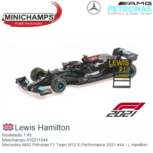 Modelauto 1:43 | Minichamps 410211544 | Mercedes AMG Petronas F1 Team W12 E-Performance 2021 #44 - L.Hamilton Modelauto 1:43 | Minichamps 410211544 | Mercedes AMG Petronas F1 Team W12 E-Performance 2021 #44 - L.Hamilton