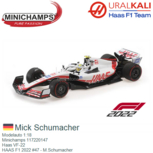 Modelauto 1:18 | Minichamps 117220147 | Haas VF-22 | HAAS F1 2022 #47 - M.Schumacher Modelauto 1:18 | Minichamps 117220147 | Haas VF-22 | HAAS F1 2022 #47 - M.Schumacher
