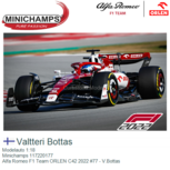 Modelauto 1:18 | Minichamps 117220177 | Alfa Romeo F1 Team ORLEN C42 2022 #77 - V.Bottas Modelauto 1:18 | Minichamps 117220177 | Alfa Romeo F1 Team ORLEN C42 2022 #77 - V.Bottas