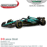 Modelauto 1:43 | Minichamps 417230118 | Aston Martin AMR23 | Aston-Martin Aramco Cognizant Formula One Team 2023 #18 - L.Stroll Modelauto 1:43 | Minichamps 417230118 | Aston Martin AMR23 | Aston-Martin Aramco Cognizant Formula One Team 2023 #18 - L.Stroll