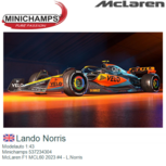 Modelauto 1:43 | Minichamps 537234304 | McLaren F1 MCL60 2023 #4 - L.Norris Modelauto 1:43 | Minichamps 537234304 | McLaren F1 MCL60 2023 #4 - L.Norris
