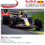 Modelauto 1:18 | Minichamps 110230301 | Red Bull Racing RB19 RBPT 2023 #1 - M.Verstappen Modelauto 1:18 | Minichamps 110230301 | Red Bull Racing RB19 RBPT 2023 #1 - M.Verstappen