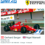Modelauto 1:43 | Tameo SLK130 | Scuderia Ferrari F1-89 1989 #28 - G.Berger - N.Mansell Modelauto 1:43 | Tameo SLK130 | Scuderia Ferrari F1-89 1989 #28 - G.Berger - N.Mansell