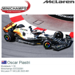 Modelauto 1:18 | Minichamps 537232581 | McLaren F1 MCL60 2023 #81 Modelauto 1:18 | Minichamps 537232581 | McLaren F1 MCL60 2023 #81