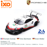 Modelauto 1:18 | IXO-Models LEGT18006 | Porsche GT Team 911 RSR LMGTE-PRO 2018 #94 - T.Bernhard - S.Müller - R.Dumas Modelauto 1:18 | IXO-Models LEGT18006 | Porsche GT Team 911 RSR LMGTE-PRO 2018 #94 - T.Bernhard - S.Müller - R.Dumas