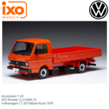 Accessoire 1:43 | IXO-Models CLC430N.22 | Volkswagen LT 28 Flatbed Rood 1978 Accessoire 1:43 | IXO-Models CLC430N.22 | Volkswagen LT 28 Flatbed Rood 1978
