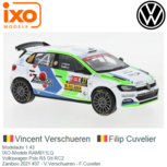 Modelauto 1:43 | IXO-Models RAM811LQ | Volkswagen Polo R5 Gti RC2 | Zaniboo 2021 #37 - V.Verschueren - F.Cuvelier Modelauto 1:43 | IXO-Models RAM811LQ | Volkswagen Polo R5 Gti RC2 | Zaniboo 2021 #37 - V.Verschueren - F.Cuvelier