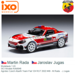 Modelauto 1:43 | IXO-Models RAM846 | Agrotec Czech Abarth Team Fiat 124 RGT 2022 #49 - M.Rada - J.Jugas Modelauto 1:43 | IXO-Models RAM846 | Agrotec Czech Abarth Team Fiat 124 RGT 2022 #49 - M.Rada - J.Jugas