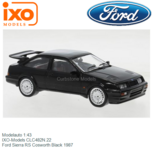 Modelauto 1:43 | IXO-Models CLC482N.22 | Ford Sierra RS Cosworth Black 1987 Modelauto 1:43 | IXO-Models CLC482N.22 | Ford Sierra RS Cosworth Black 1987