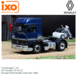Vrachtwagen 1:43 | IXO-Models TR135.22 | Renault R420 Metallic Dark Blue 1986 Vrachtwagen 1:43 | IXO-Models TR135.22 | Renault R420 Metallic Dark Blue 1986