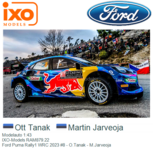 Modelauto 1:43 | IXO-Models RAM879.22 | Ford Puma Rally1 WRC 2023 #8 - O.Tanak - M.Jarveoja Modelauto 1:43 | IXO-Models RAM879.22 | Ford Puma Rally1 WRC 2023 #8 - O.Tanak - M.Jarveoja