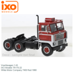 Vrachtwagen 1:43 | IXO-Models TR170.22 | White Motor Company 7400 Red 1960 Vrachtwagen 1:43 | IXO-Models TR170.22 | White Motor Company 7400 Red 1960