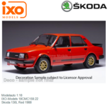 Modelauto 1:18 | IXO-Models 18CMC159.22 | Skoda 130L Red 1988 Modelauto 1:18 | IXO-Models 18CMC159.22 | Skoda 130L Red 1988