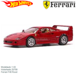Modelauto 1:43 | Hotwheels 25709 | Ferrari F40 Rood Modelauto 1:43 | Hotwheels 25709 | Ferrari F40 Rood