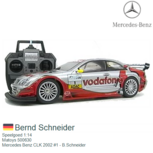 Speelgoed 1:14 | Matoys 500630 | Mercedes Benz CLK 2002 #1 - B.Schneider Speelgoed 1:14 | Matoys 500630 | Mercedes Benz CLK 2002 #1 - B.Schneider