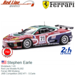 Modelauto 1:43 | Red Line Models RL002 | Ferrari 360 Modena | JMB Competition 2002 #71 - S.Earle Modelauto 1:43 | Red Line Models RL002 | Ferrari 360 Modena | JMB Competition 2002 #71 - S.Earle
