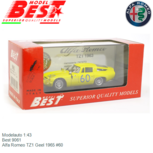 Modelauto 1:43 | Best 9061 | Alfa Romeo TZ1 Geel 1965 #60 Modelauto 1:43 | Best 9061 | Alfa Romeo TZ1 Geel 1965 #60