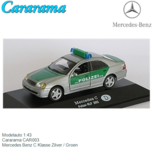 Modelauto 1:43 | Cararama CAR003 | Mercedes Benz C Klasse Zilver / Groen Modelauto 1:43 | Cararama CAR003 | Mercedes Benz C Klasse Zilver / Groen