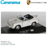 Modelauto 1:43 | Cararama CAR015 | Porsche 356 C Wit 1964 Modelauto 1:43 | Cararama CAR015 | Porsche 356 C Wit 1964