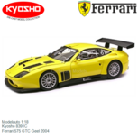 Modelauto 1:18 | Kyosho 8391C | Ferrari 575 GTC Geel 2004 Modelauto 1:18 | Kyosho 8391C | Ferrari 575 GTC Geel 2004