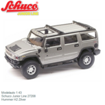 Modelauto 1:43 | Schuco Junior Line 27208 | Hummer H2 Zilver Modelauto 1:43 | Schuco Junior Line 27208 | Hummer H2 Zilver