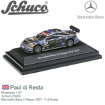 Modelauto 1:87 | Schuco 25363 | Mercedes Benz C Klasse 2007 - P.di Resta Modelauto 1:87 | Schuco 25363 | Mercedes Benz C Klasse 2007 - P.di Resta