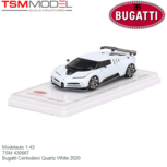 Modelauto 1:43 | TSM 430667 | Bugatti Centodieci Quartz White 2020 Modelauto 1:43 | TSM 430667 | Bugatti Centodieci Quartz White 2020