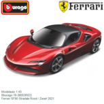 Modelauto 1:43 | Bburago 18-36053RED | Ferrari SF90 Stradale Rood / Zwart 2021 Modelauto 1:43 | Bburago 18-36053RED | Ferrari SF90 Stradale Rood / Zwart 2021