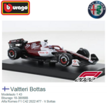 Modelauto 1:43 | Bburago 18-38068B | Alfa Romeo F1 C42 2022 #77 - V.Bottas Modelauto 1:43 | Bburago 18-38068B | Alfa Romeo F1 C42 2022 #77 - V.Bottas