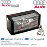 Modelauto 1:43 | Audi Industrial Models 5022200133 | Audi Q RS E-tron 2022 #224 - M.Ekström - E.Bergkvist Modelauto 1:43 | Audi Industrial Models 5022200133 | Audi Q RS E-tron 2022 #224 - M.Ekström - E.Bergkvist