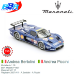 Modelauto 1:18 | BBR Models P1807 | Maserati MC 12 | Playteam 2007 #11 - A.Bertolini - A.Piccini Modelauto 1:18 | BBR Models P1807 | Maserati MC 12 | Playteam 2007 #11 - A.Bertolini - A.Piccini