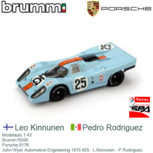 Modelauto 1:43 | Brumm R556 | Porsche 917K | John Wyer Automotive Engineering 1970 #25 - L.Kinnunen - P.Rodriguez Modelauto 1:43 | Brumm R556 | Porsche 917K | John Wyer Automotive Engineering 1970 #25 - L.Kinnunen - P.Rodriguez